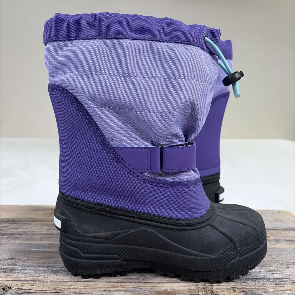 Columbia Girls Powderbug Plus II Snow Boot Purple Size 1 New Benefits Charity